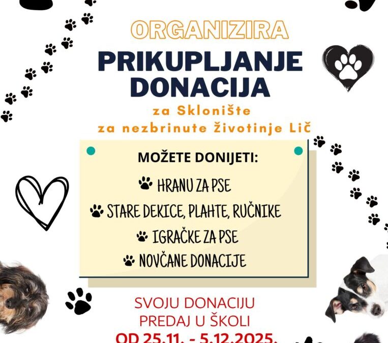 Prikupljanje donacija za Sklonište Lič
